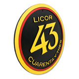 Placa Decorativa Bebida Licor 43 3d Relevo Bar Decor P434