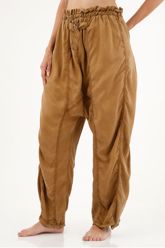 Pantalón Café Oversize Para Mujer