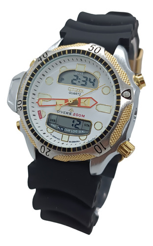 Citizen Aqualand C500 Importado Pulseira De Borracha Branco 