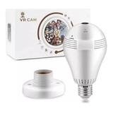 Cámara Lampada Cam Vr 380 Spy Wifi 360 Security Ip Vision Color Blanco