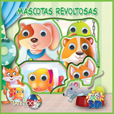 ** Libro Goma Eva ** Mascotas Revoltosas Ojos Locos 3d