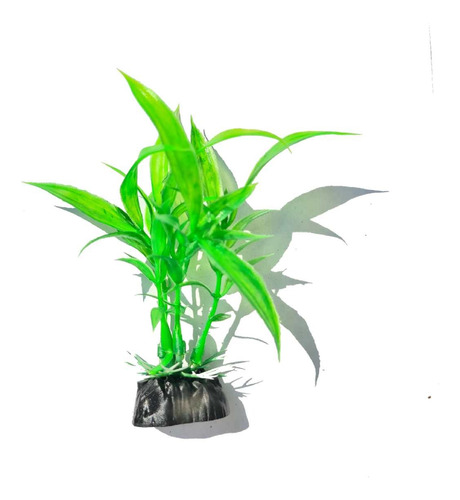Planta Artificial Enfeite Aquario 8cm Verde