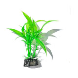 Planta Artificial Enfeite Aquario 8cm Verde