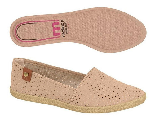 Sapatilha Feminina Moleca Sapato Alpargata Mocassim Slip On