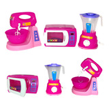 Cozinha Kit Infantil Microondas Liquidificador Batedeira 