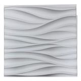 Panel Decorativo 3d Blanco 100% Pvc 12pzs(3m2) Modelo Ondas 