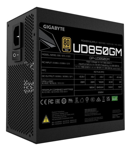 Fonte Pc 850w 80 Plus Gold Gigabyte Gp-ud850gm