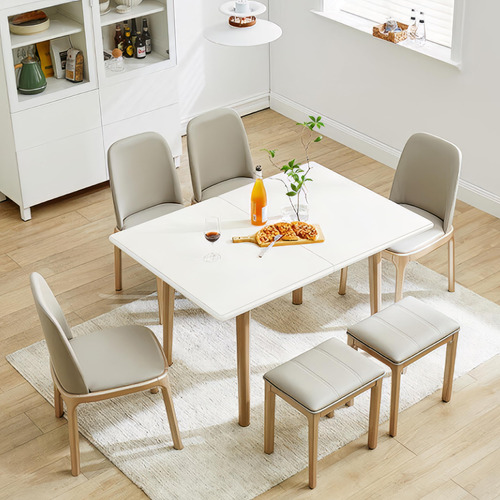 Rukulin Mesa De Comedor Plegable De Madera Multifuncional De