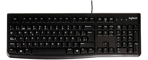 Teclado Logitech K120 Negro Usb Pc Notebook Español Ñ Slim