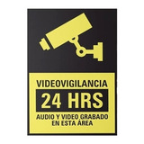 Letrero De Videovigilancia Disuasivo 24 Hrs 20x30cm Pvc