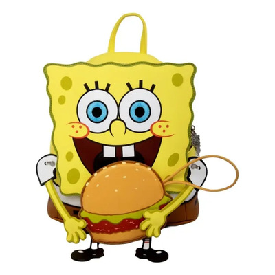 Backpack Mini Mochila Bob Esponja Monedero Cangreburger Amarillo