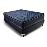 Somier Y Colchon Acuario 140 X 190 X 40 Jackard Pillow