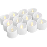 Velas Luz Led Pequeña X12 Decorativas Fiestas Bodas