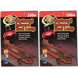 Zoo Med (2 Pack) Lámpara De Calor Infrarrojo Red, 150 Watts