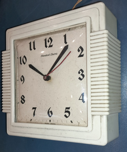 Reloj De Pared Standard Eléctric Art Deco Vidrio Bombe No/f