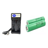 Cargador Baterias 3.7v 18650 + 2 18650 Samsung 20amp 2500mah