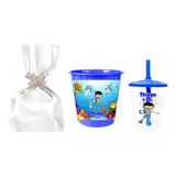 Kit Copo Twister+balde De Pipoca Personalizado 60 Unida