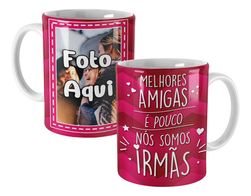  Caneca Personalizada Presente Xicara 325ml Cerâmica 