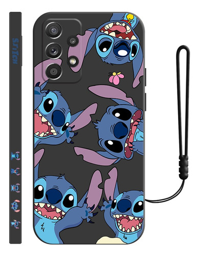 Carcasa De Silicona Diseño De Stitch Para Samsung + Correas