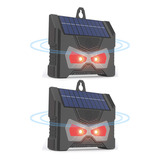 2pcs Luz Solar Ahuyentador Ultrasónico De Gatos Animal Garde