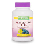 Resveratrol Vita Tech Poderoso Antioxidante 30 Comprimidos Sabor Sin Sabor