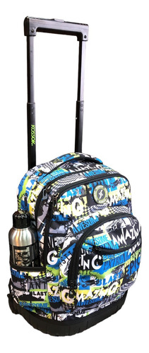 Mochila Escolares Grafiti Kossok Carro Con Rueditas Premium