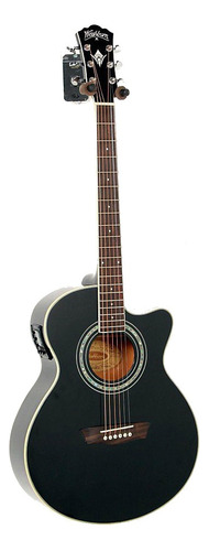 Guitarra Electroacústica Washburn Ea12 12 Cuerdas Negra Blk
