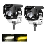 2ps  Faros De Lupa 60w Luz Spot Doble Color Para Auto Moto