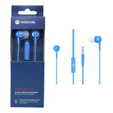 Audifono Motorola Inear Earbuds 105 Con Microfono 3,5mm Azul