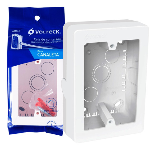 Caja Para Canaleta 3'' X 5'', Blanca, Volteck 40141 Color Blanco