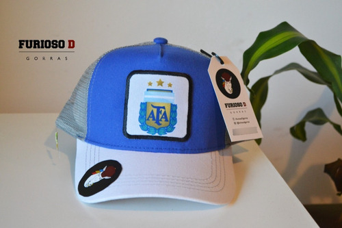 Gorra Trucker Escudo Afa Selección Argentina Tricampeon