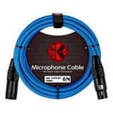 Cable Kirlin Para Micrófono 6 Mts Profesional, Mwc-270pb Bla