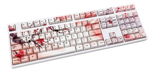 Capa Decorativa Diy Pbt 108 Keys Keycaps Para 61 68 87