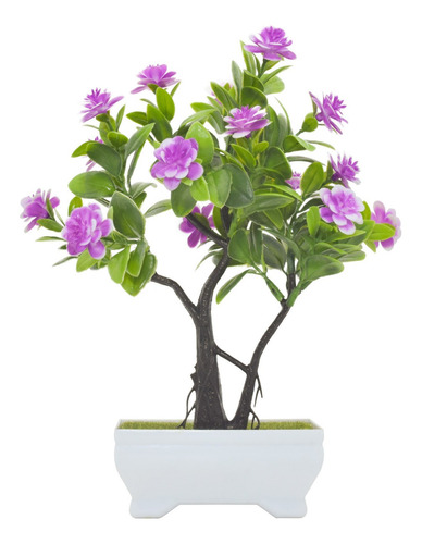 Planta Artificial Maceta Arbol Bonsai Flor Hogar Decorativa