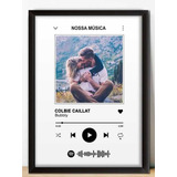 Quadro  Interativa Música Spotify Personalizado Com Sua Foto