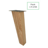 Patas De Madera 20cm Para Muebles - Cuadrada Diagonal X4 Und