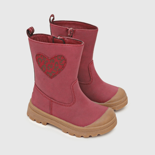 Bota Para Niña Romantica Roja (21 A 27)