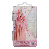 Unhas Tips Sorriso Curvatura C 100 Unidades Alongamento Gel Cor Transparente