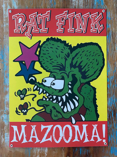 Placa Decorativa Gabriela Toys Rat Fink Mazooma