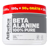 Beta Alanine 100% Pure 150g + 50g Gratis - Natural Beta Alan Sabor Sem Sabor