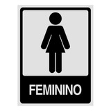 Placa De Sinalização Banheiro Feminino 15x20 - B-565 F9e
