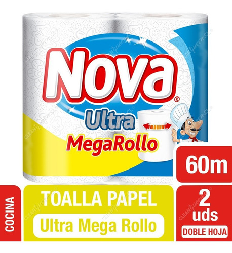 Toalla De Papel Nova Ultra Mega Rollo 2 Un 30 Mt Cod 40678