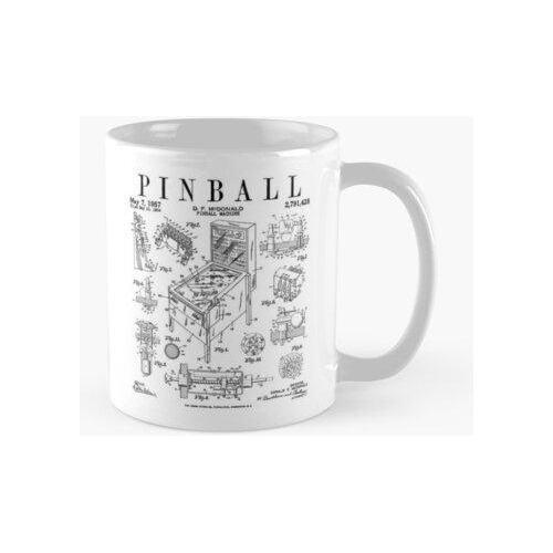 Taza Pinball Arcade Gaming Machine Impresión De Patente De J