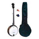 Banjo Strinberg Wb50 Mogno Pele Remo Weatherking Kit Bag