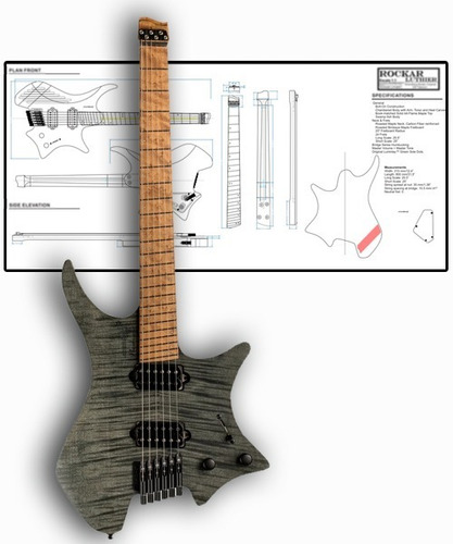 Plano Para Luthier Guitarra Strandberg Boden 6 (a Escala)
