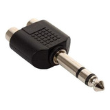 Adaptador 2 Jacks Rca A Plug 6.3 Mm Estereo Para Audio Stere