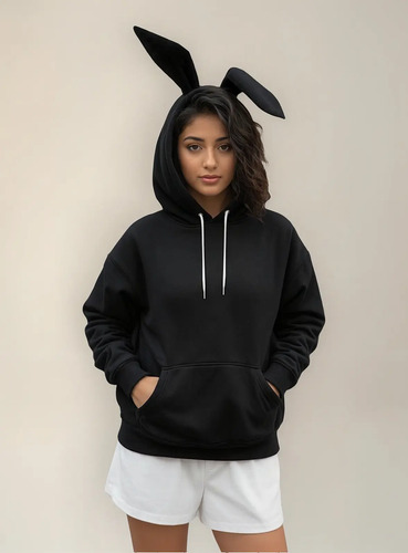 Orejas De Conejo Sudadera Con Capucha Y Forro Térmico | MercadoLibre