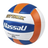 Pelota De Voley N°5 Attack Blanco/naranja/azul Nassau