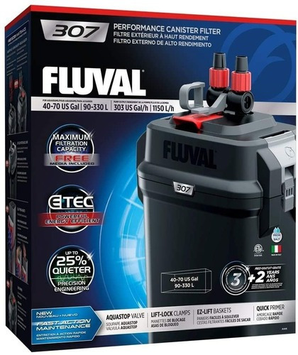 Filtro Externo Canister Fluval 307 Acuarios A446 Peces