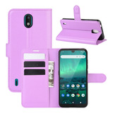 Funda Protectora Con Tapa Horizontal Para Nokia 1.3 Litchi T